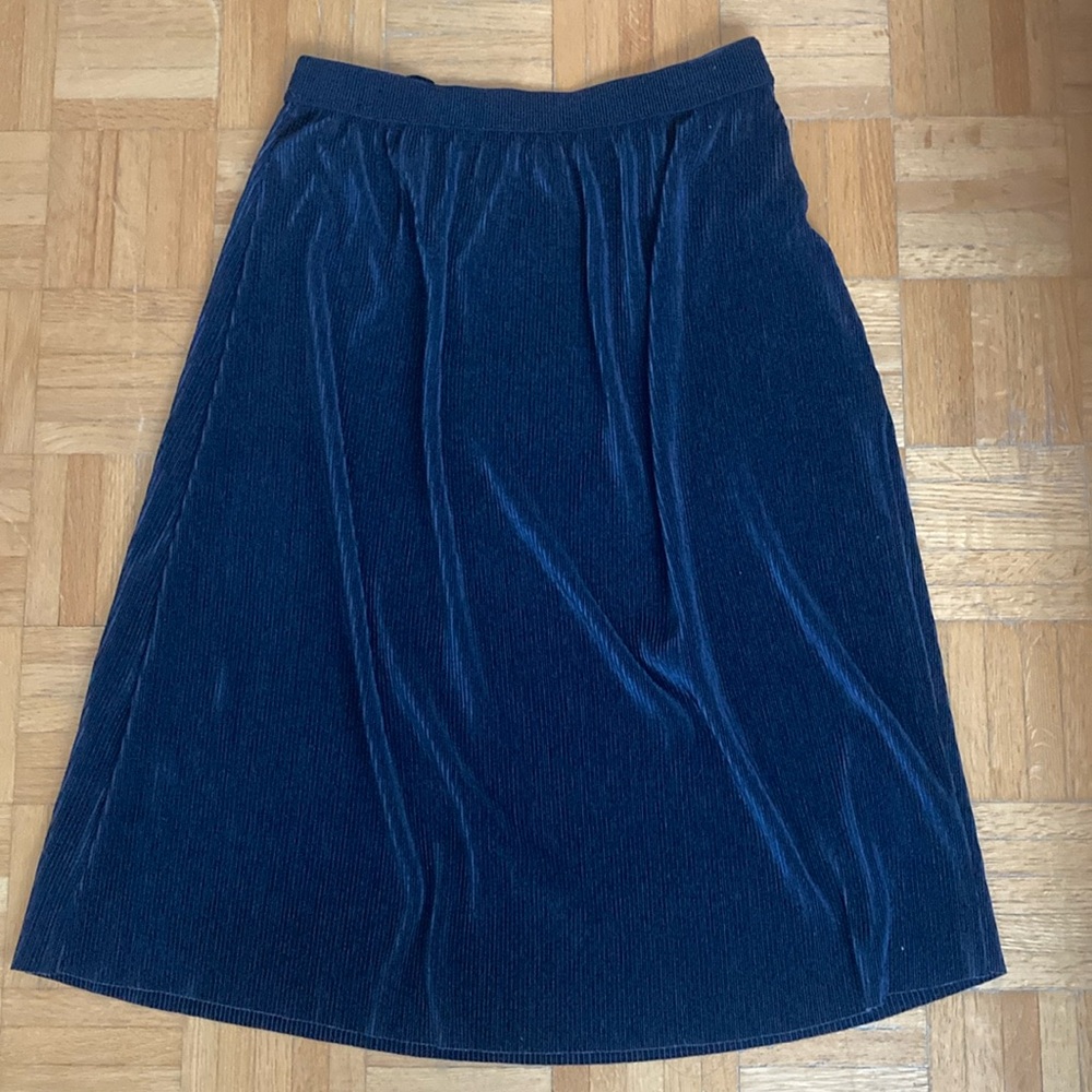 Navy pleated midi skirt - Vero Moda